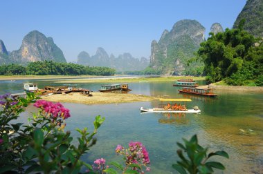 Historic interest in china guangxi huangyao clipart