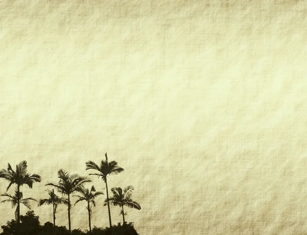 Palma con set di sfondo dipinto astratto — Foto Stock