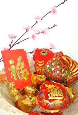 Chinese gift used during spring festival clipart