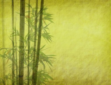 Kağıt arka plan bambu dalları silüeti
