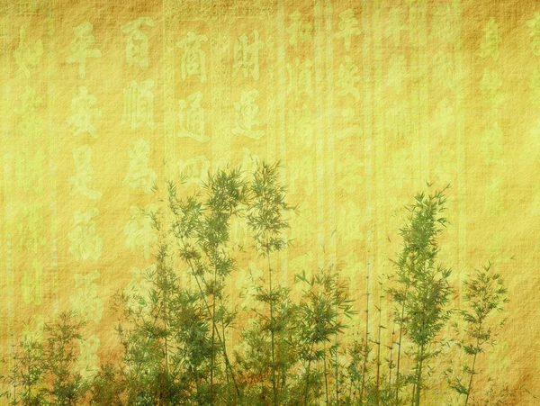 Силуэт ветвей бамбука на бумажном фоне — стоковое фото