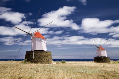 Old windmills clipart