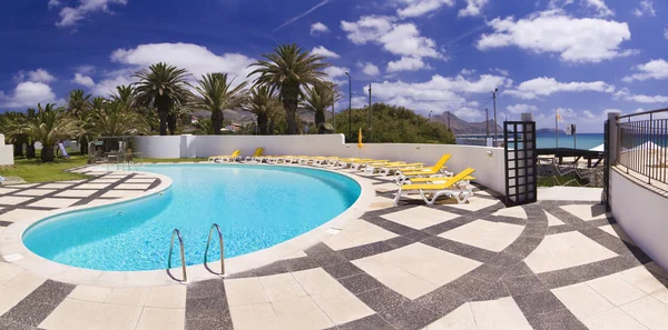 stock image Hotel swimming pool panorama