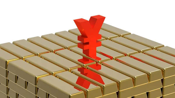 Yen op goud — Stockfoto