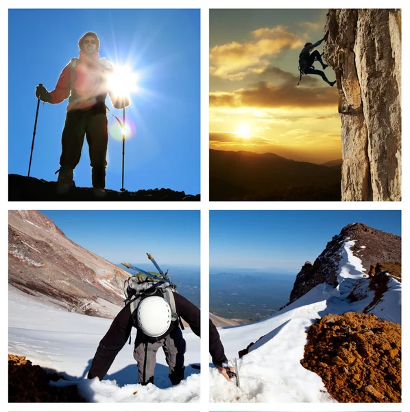 Extrema klättring collage — Stockfoto