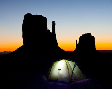 Monument valley in night clipart