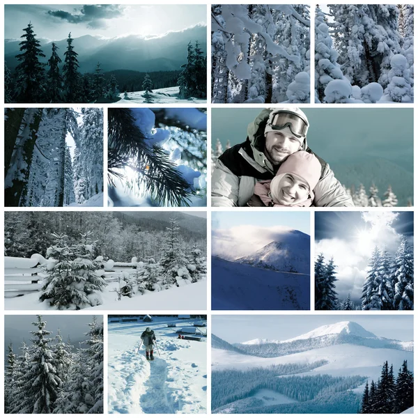Winter collage — Stock Photo, Image