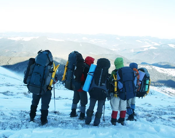 冬のハイキング — ストック写真