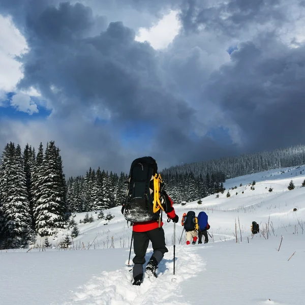 Winterwandern — Stockfoto