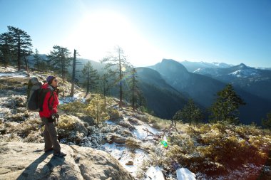 Hike in Yosemite clipart