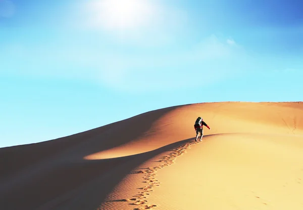 Похід в пустелі — стокове фото