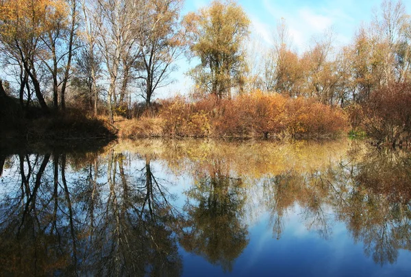 深秋的湖水 — 图库照片
