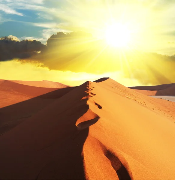 砂漠の日没 — ストック写真