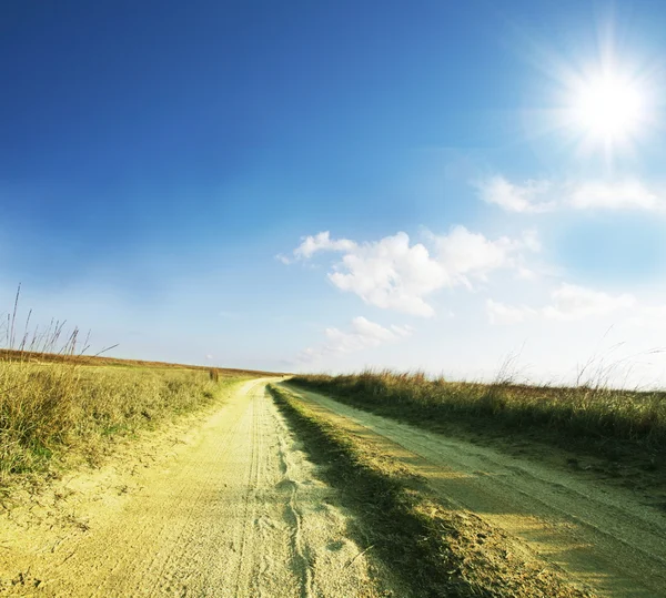 Road in the field — Stock Photo, Image
