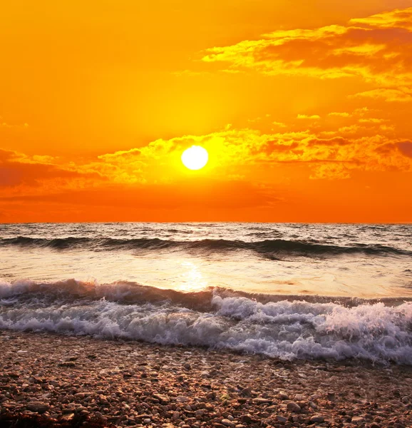 Moře na západ slunce — Stock fotografie