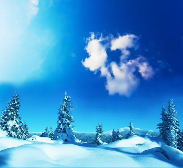 Vinterfjell – stockfoto
