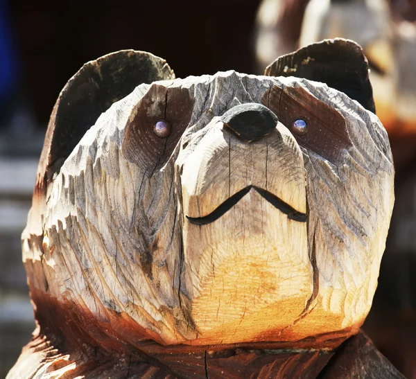 Drewno niedźwiedź — Zdjęcie stockowe