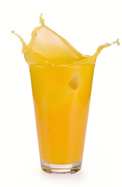 Orange juice splash clipart