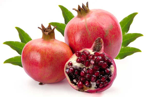 Pomegranate whole and open-face — Stock Photo, Image
