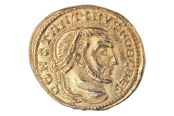 Antika mynt i guld Stockfoto