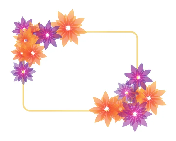 Květinová karta — Stockový vektor