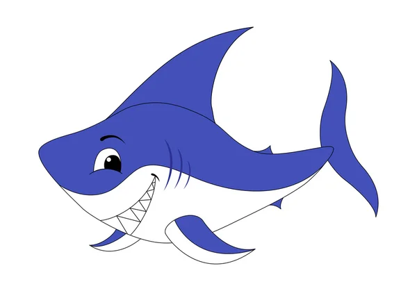 Un tiburón. — Vector de stock