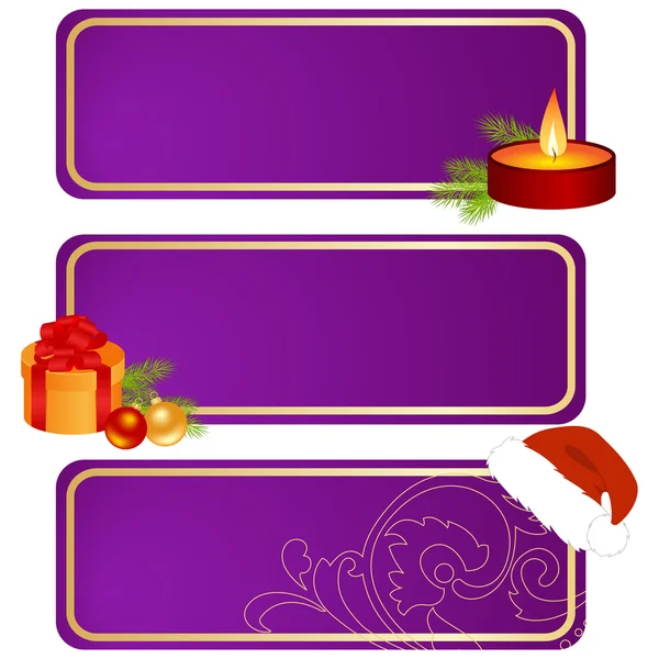 Tres tabletas de Navidad — Vector de stock