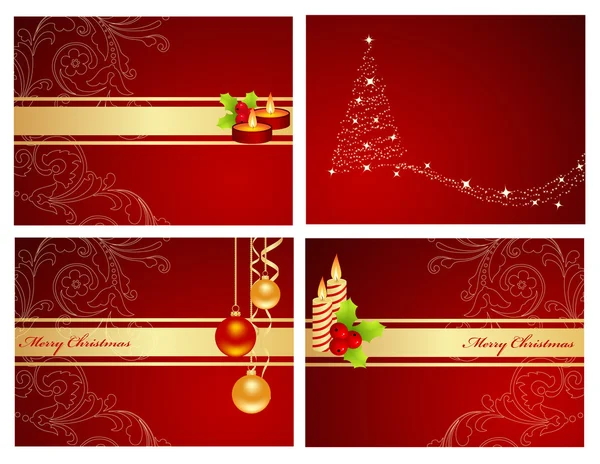 Ensemble de Noël rouge — Image vectorielle