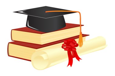 Graduation mortar clipart