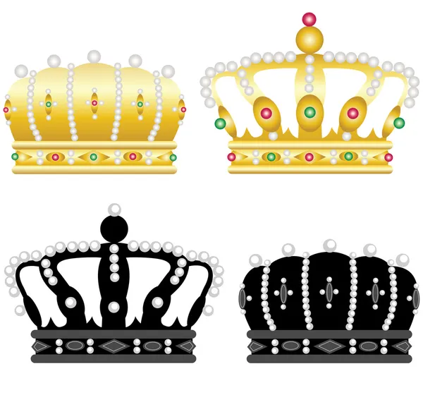 stock vector Four crowns