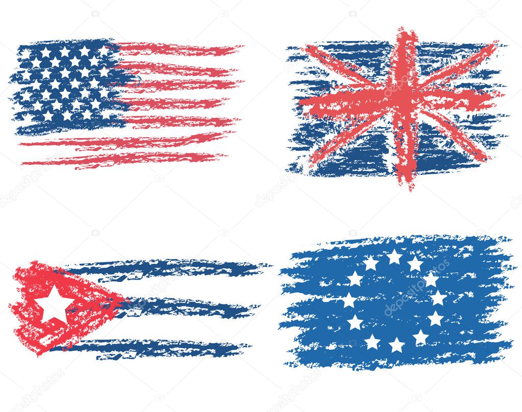 The drawn flags