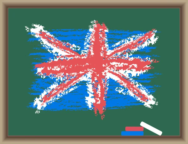 Egy táblára Anglia zászlaja — Stock Vector
