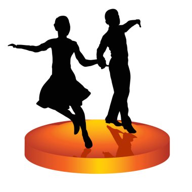 Pair dances a waltz clipart