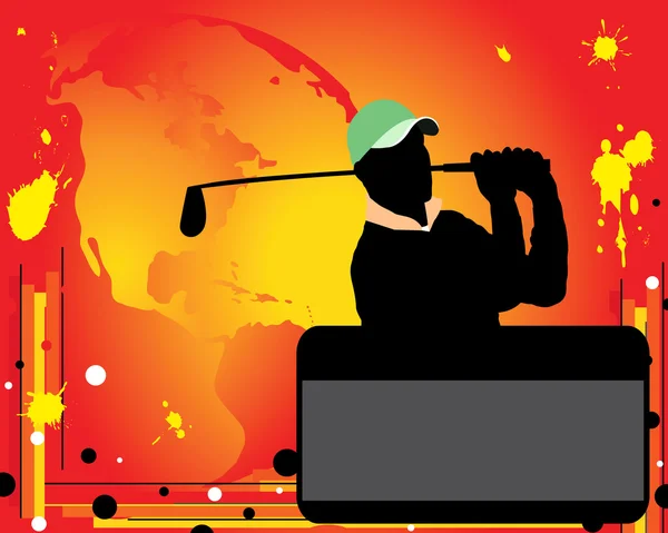 Реклама в гольф — стоковий вектор