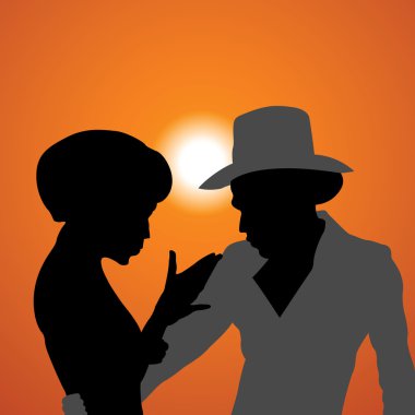 Silhouettes. Love clipart