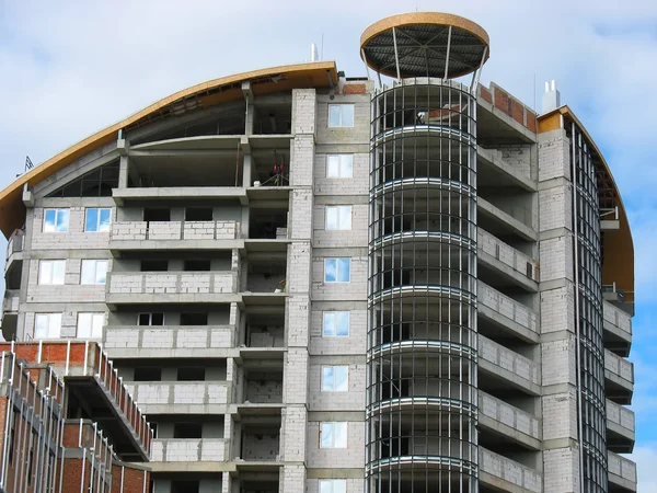 Yeni modern daireler ev yapım aşamasında — Stok fotoğraf