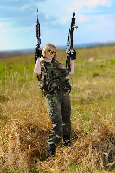 Sexy Militärmädchen — Stockfoto