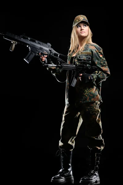 Szexi katonai lány — Stock Fotó