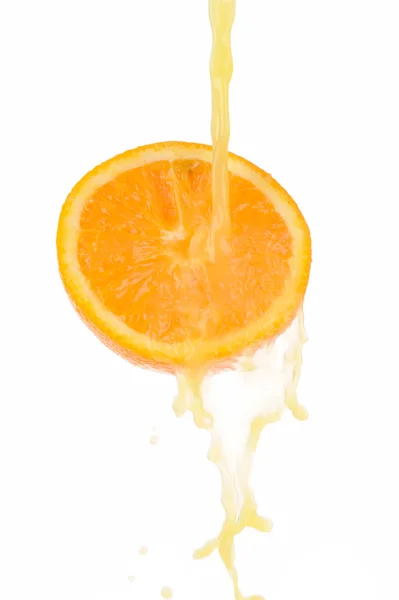 橙汁与飞溅 — 图库照片