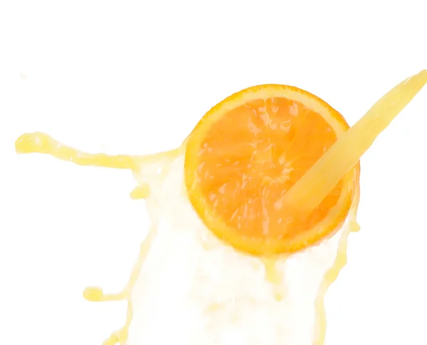 Jus d'orange met splash — Stockfoto