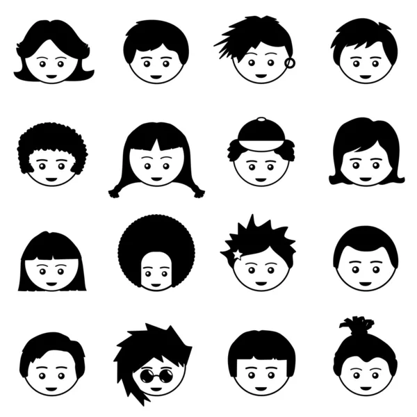 ᐈ Kid faces stock drawings, Royalty Free of babies faces vectors ...