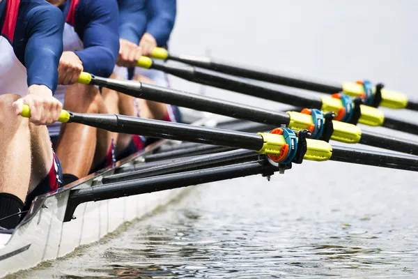 Close up of men's rowing team — Stock Photo, Image