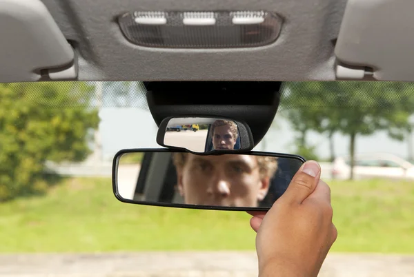 Rear view mirror — Stock Photo, Image