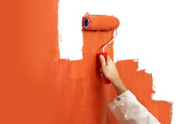 Painting a wall clipart