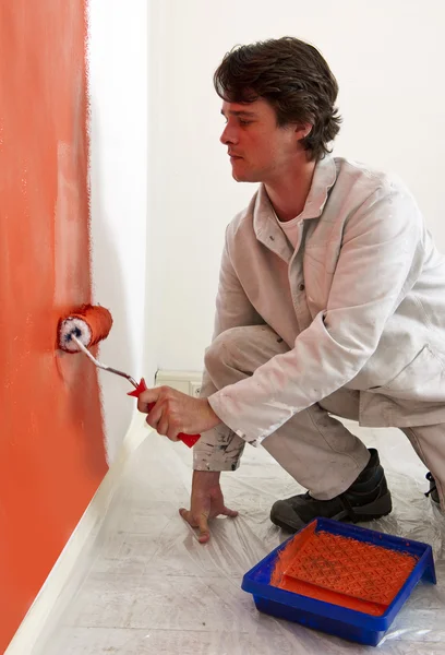 Dipingere un muro — Foto Stock