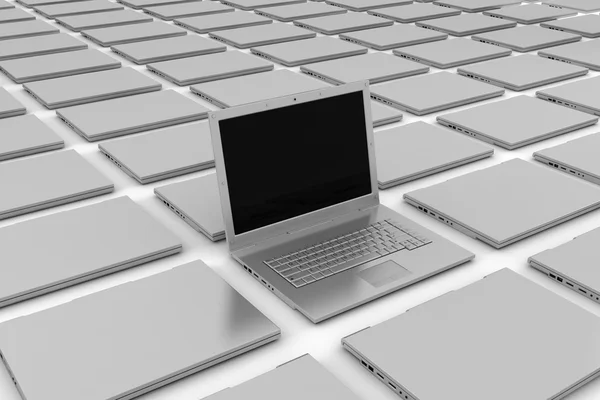 3D wiele laptopów — Zdjęcie stockowe