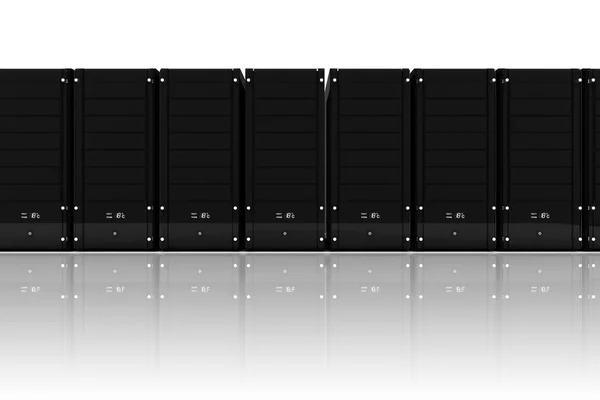 3d 서버-데이터 센터 화이트에 — 스톡 사진