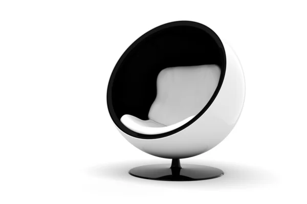 3D футуристичне крісло для рук на білому тлі — стокове фото