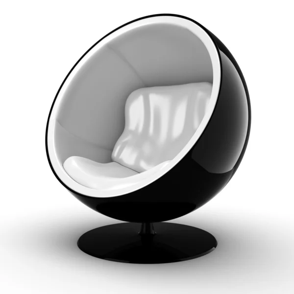 3D fütüristik koltuk beyaz zemin üzerine — Stok fotoğraf