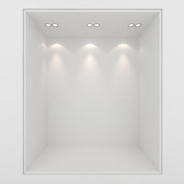 3d render of an empty presentation showase clipart